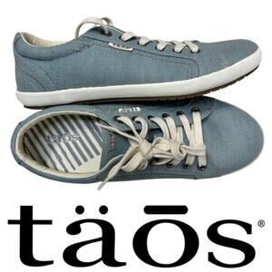 Taos Star Women's Canvas Sneaker Removable Footbed Lace Up Shoe Sz: 9.5